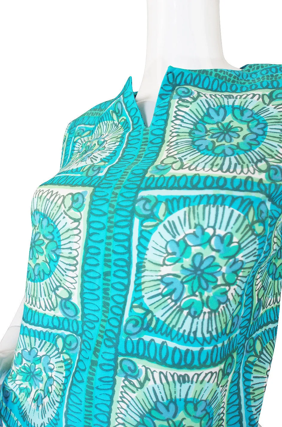 1960s Collectible Vera Cotton Print Tunic Top