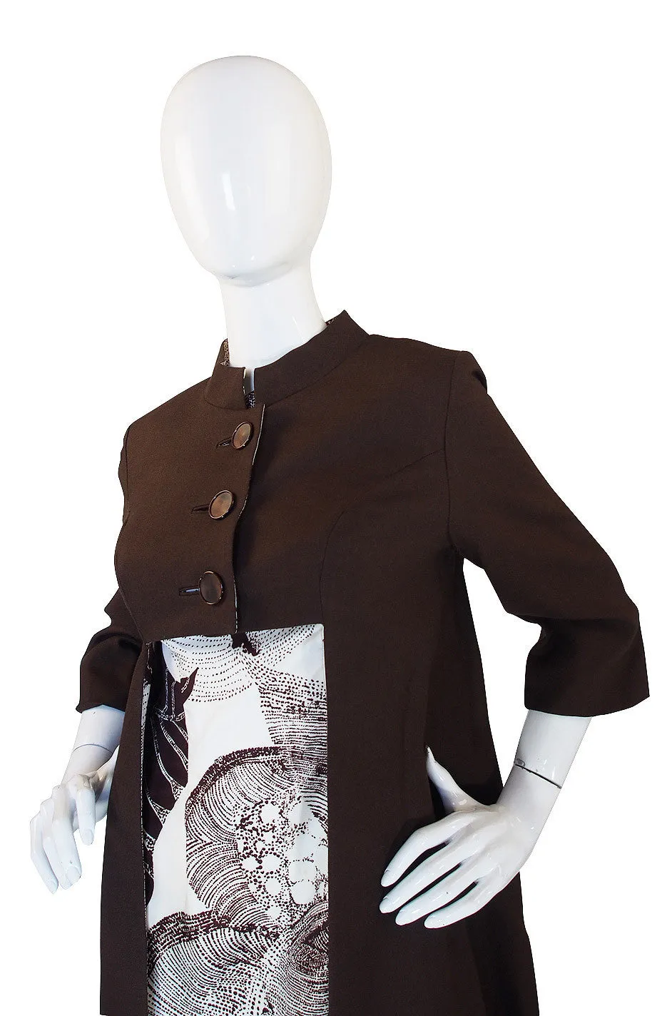 1960s Rayon Print Dress & Unusual Jacket