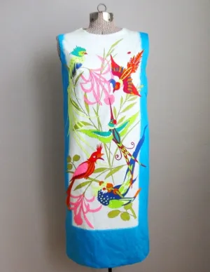 1960s Shift Dress Birds of Paradise