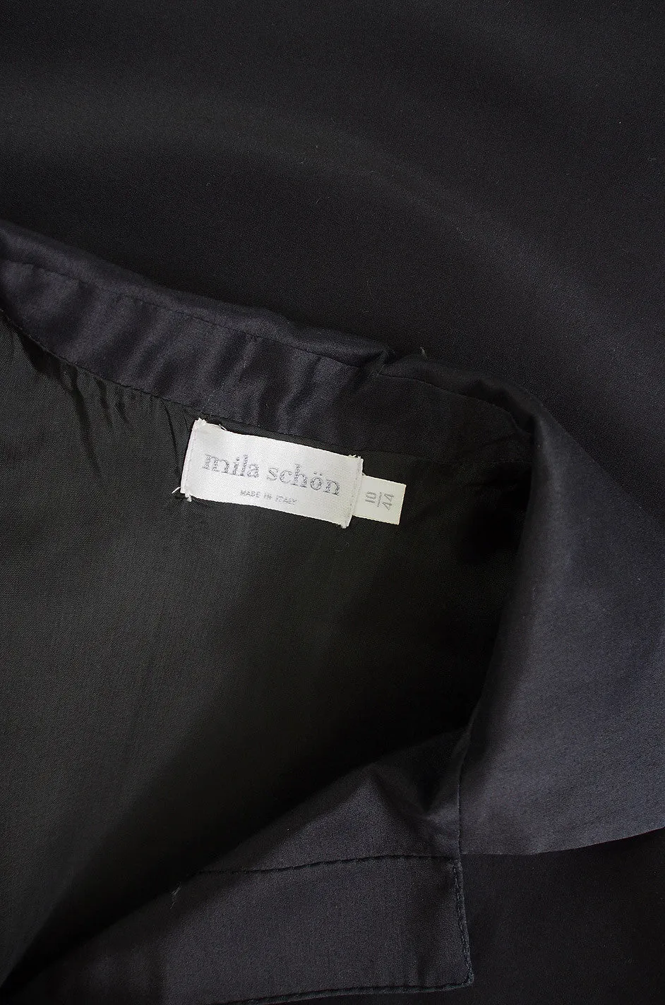 1990s Mila Schon Black Shift Dress & Belt