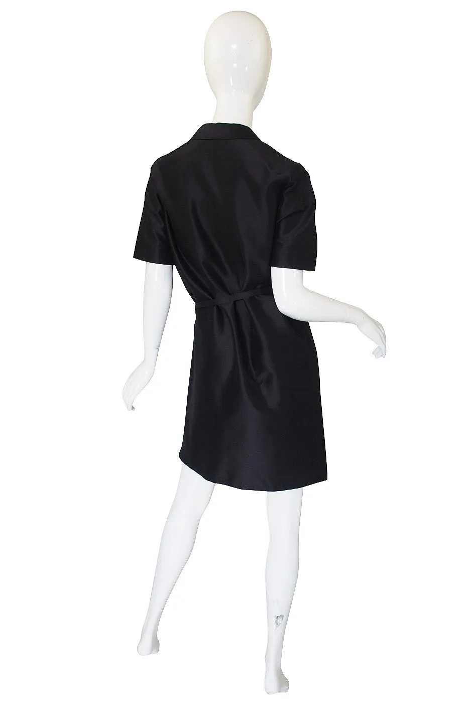 1990s Mila Schon Black Shift Dress & Belt
