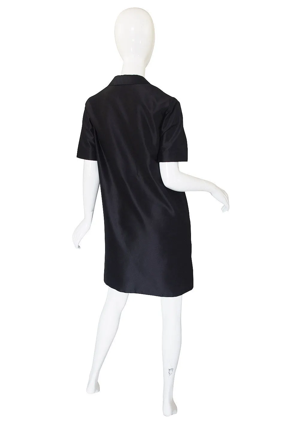 1990s Mila Schon Black Shift Dress & Belt