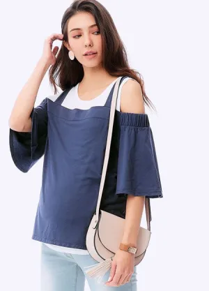201003B6 Off Shoulder Maternity & Nursing Top