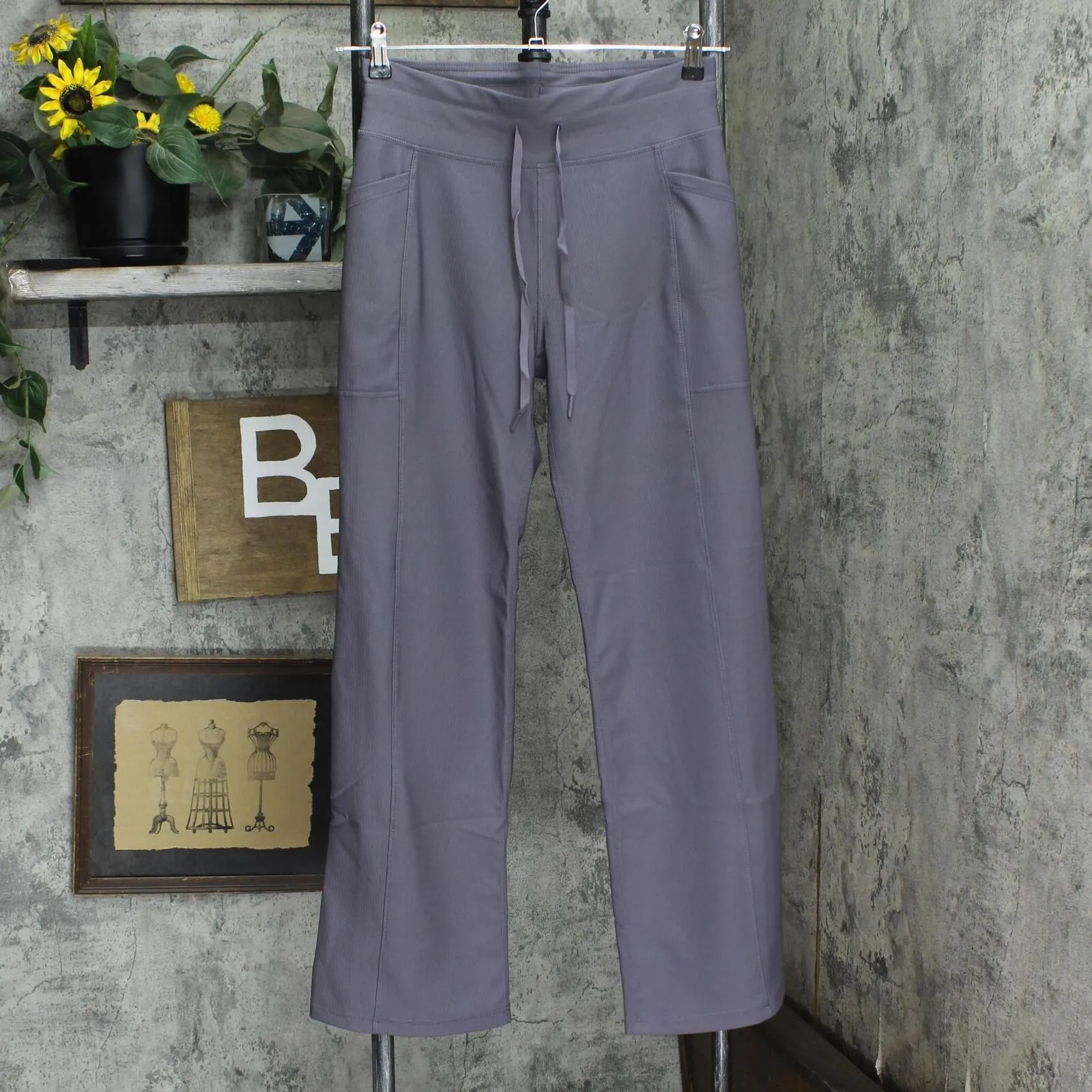 32 Degrees Wide Leg Pants Ribbed Semi-Flare Pants 1752055 Excalibur Purple M