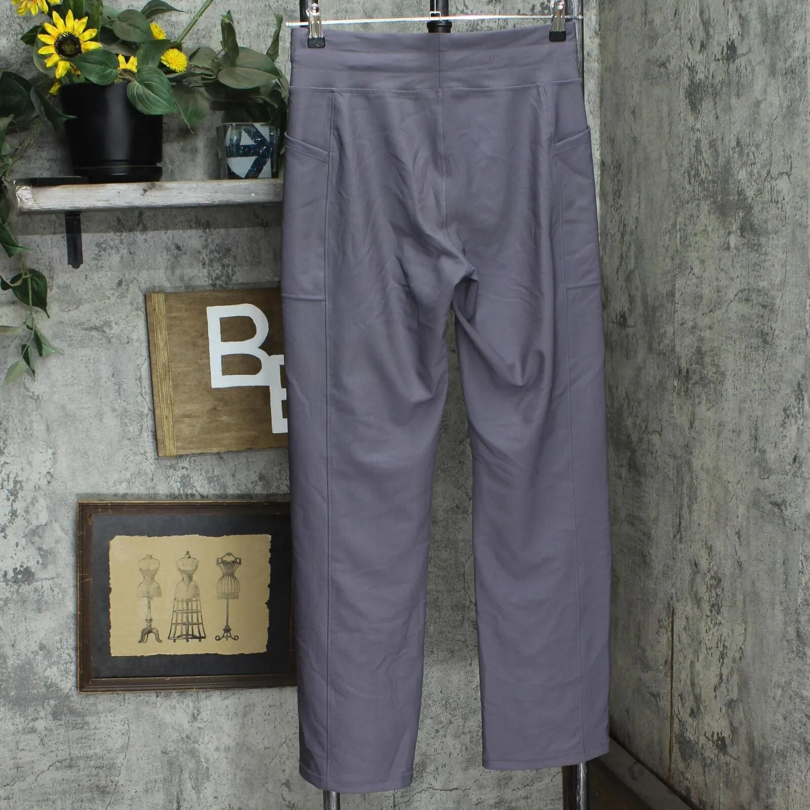 32 Degrees Wide Leg Pants Ribbed Semi-Flare Pants 1752055 Purple L