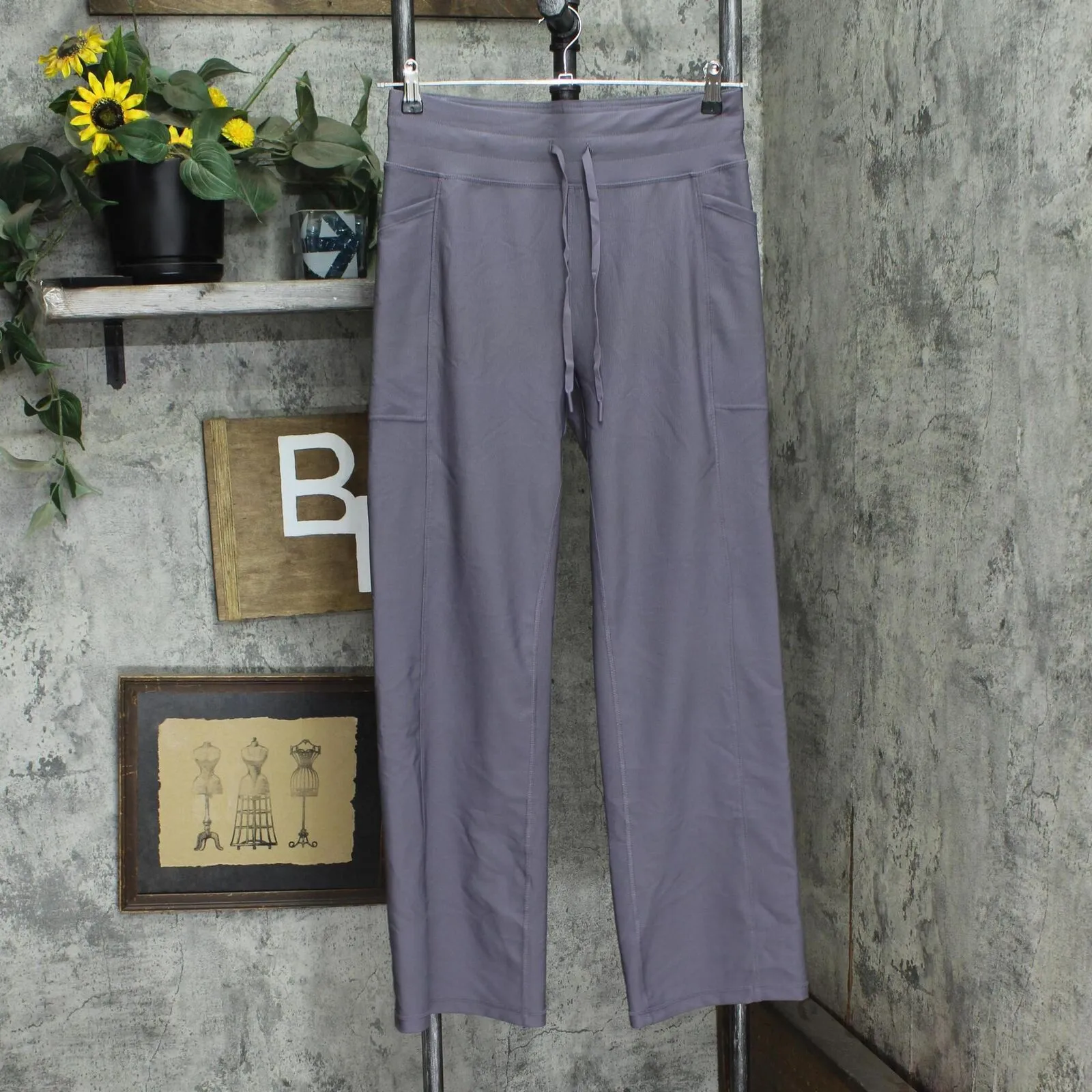 32 Degrees Wide Leg Pants Ribbed Semi-Flare Pants 1752055 Purple L