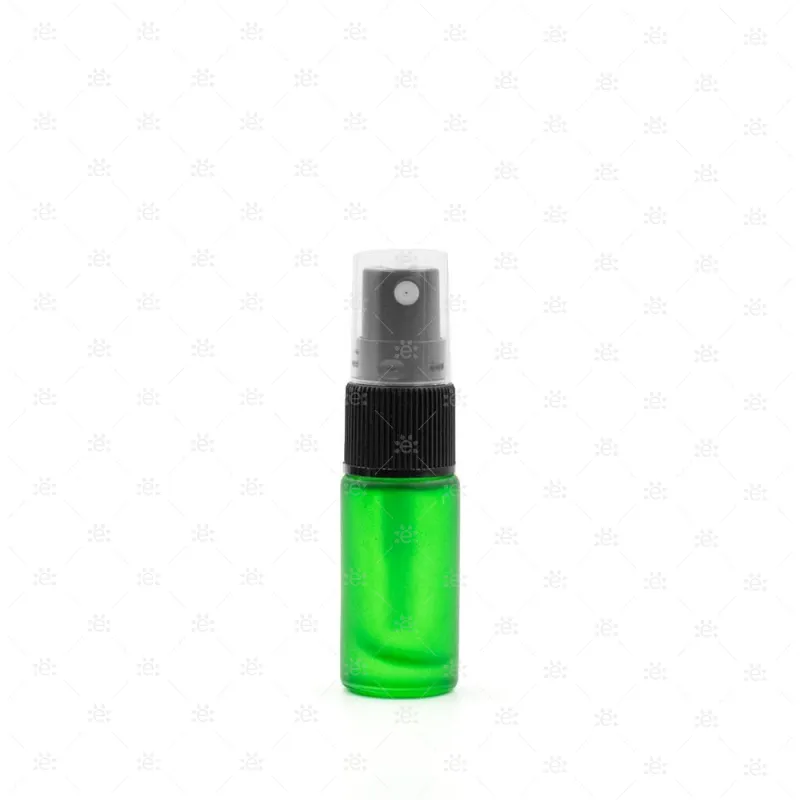 5ml Green Deluxe Frosted Glass Spray Bottle (5 pack)