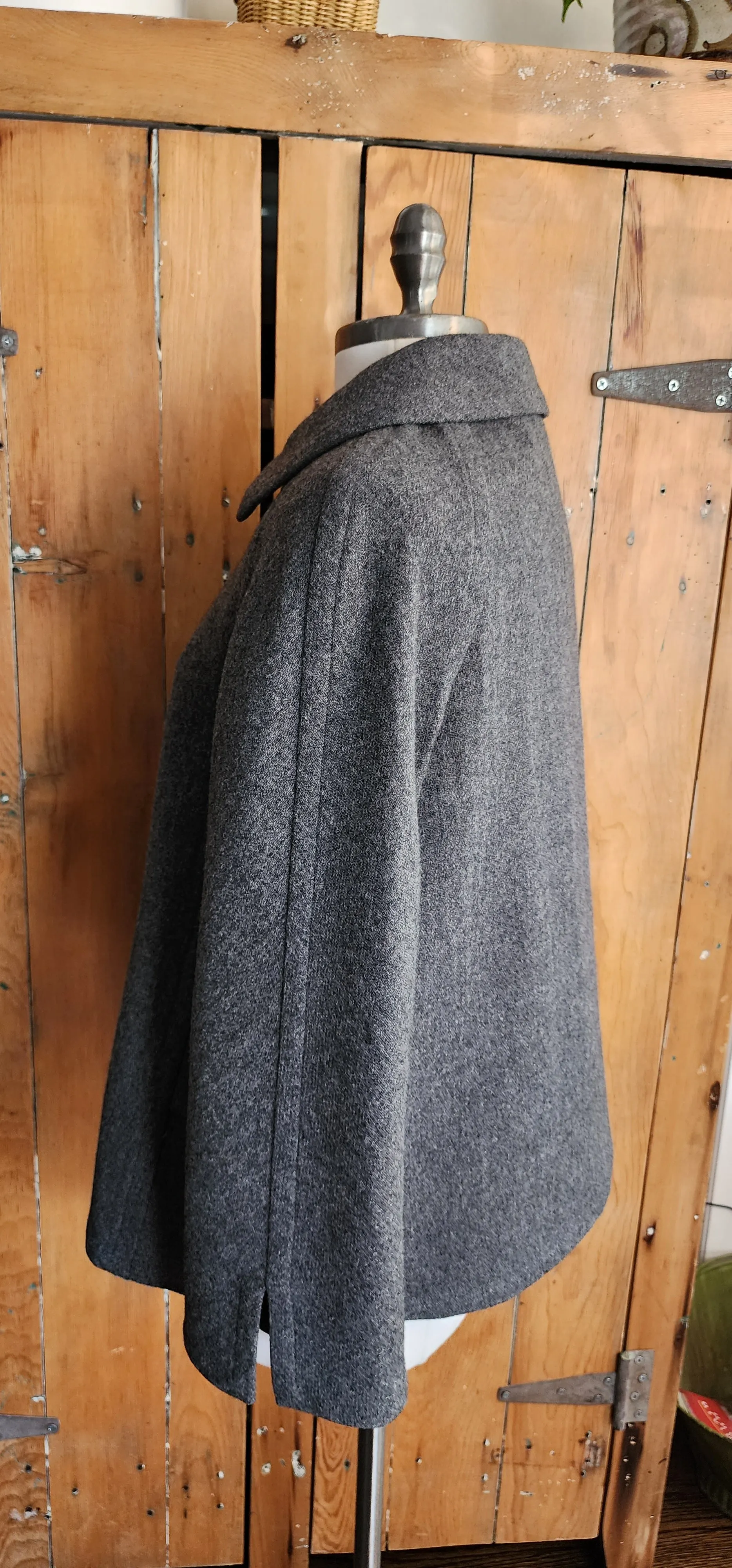 60s Gray Wool Jacket Red Lining