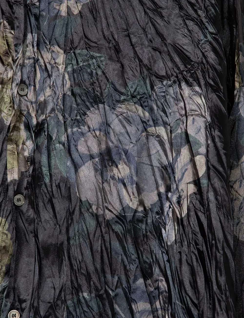 Acne Studios, Setar Oversized Floral-Print Crinkled-Satin Shirt, L, Blue