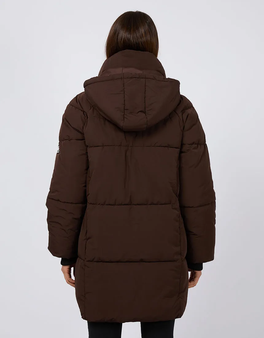 All About Eve Remi Luxe Midi Puffer - Brown