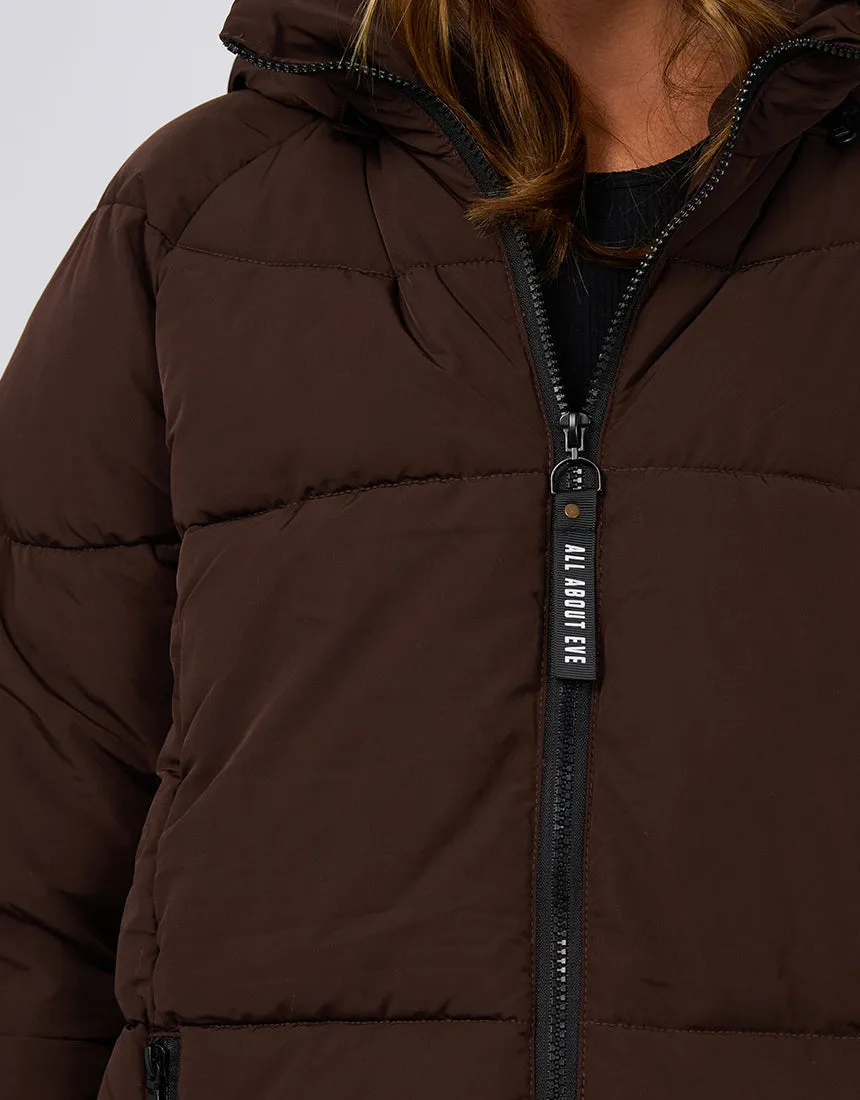 All About Eve Remi Luxe Midi Puffer - Brown