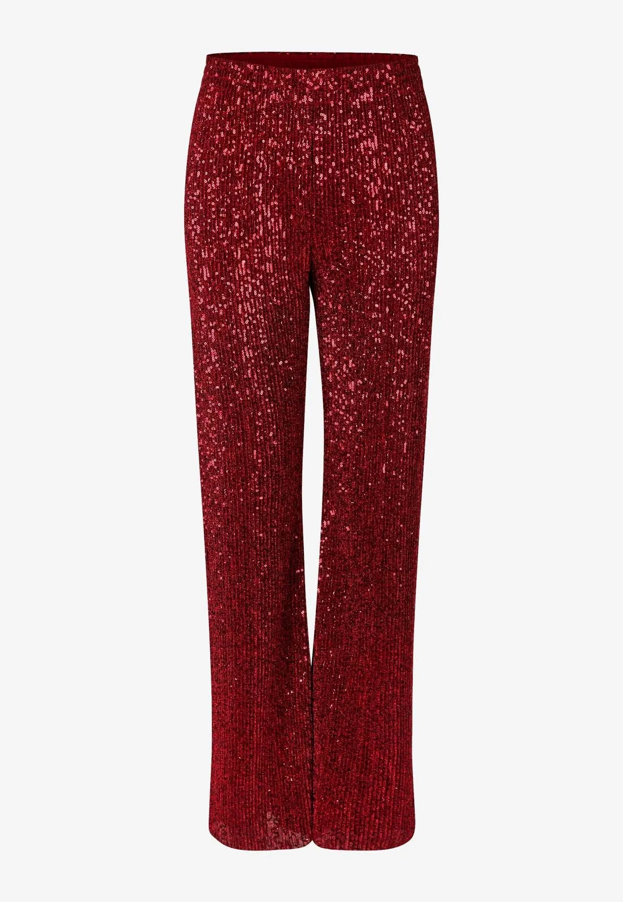 All-Over Sequins Straight-Leg Pants