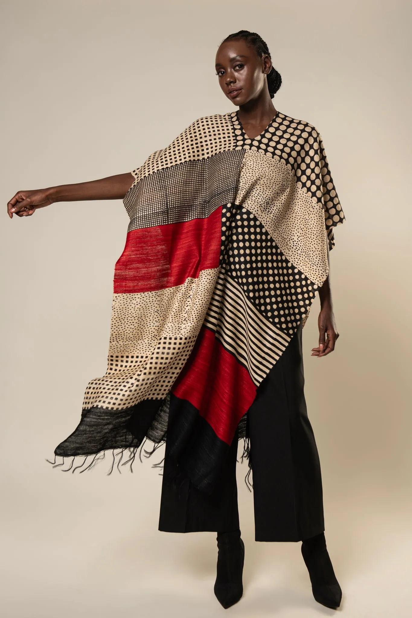 Amalgamation Tussar Peace Silk 3 in 1 Cape
