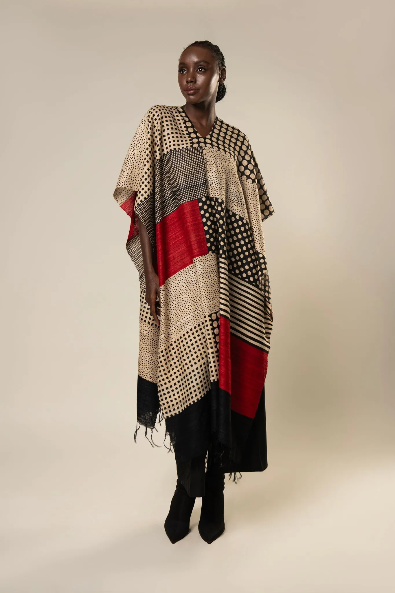Amalgamation Tussar Peace Silk 3 in 1 Cape