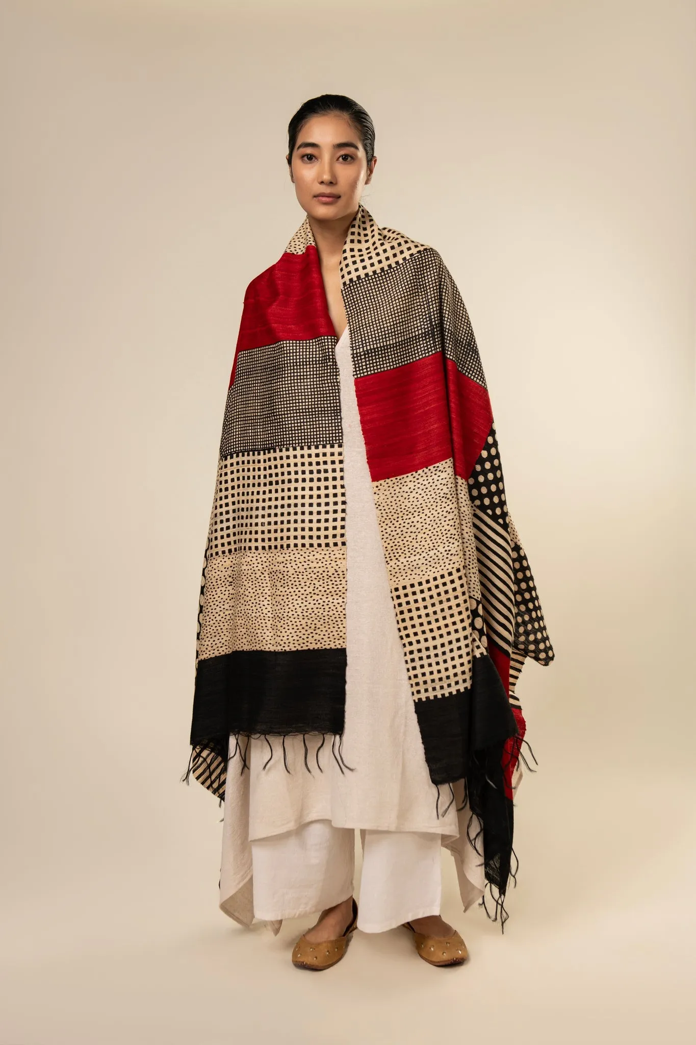 Amalgamation Tussar Peace Silk 3 in 1 Cape