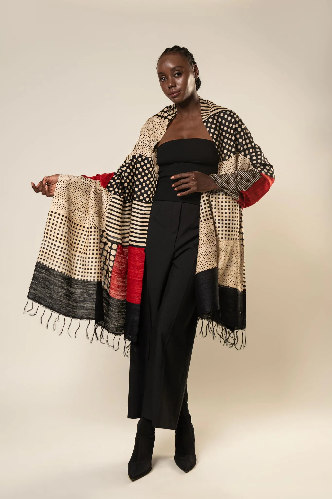 Amalgamation Tussar Peace Silk 3 in 1 Cape