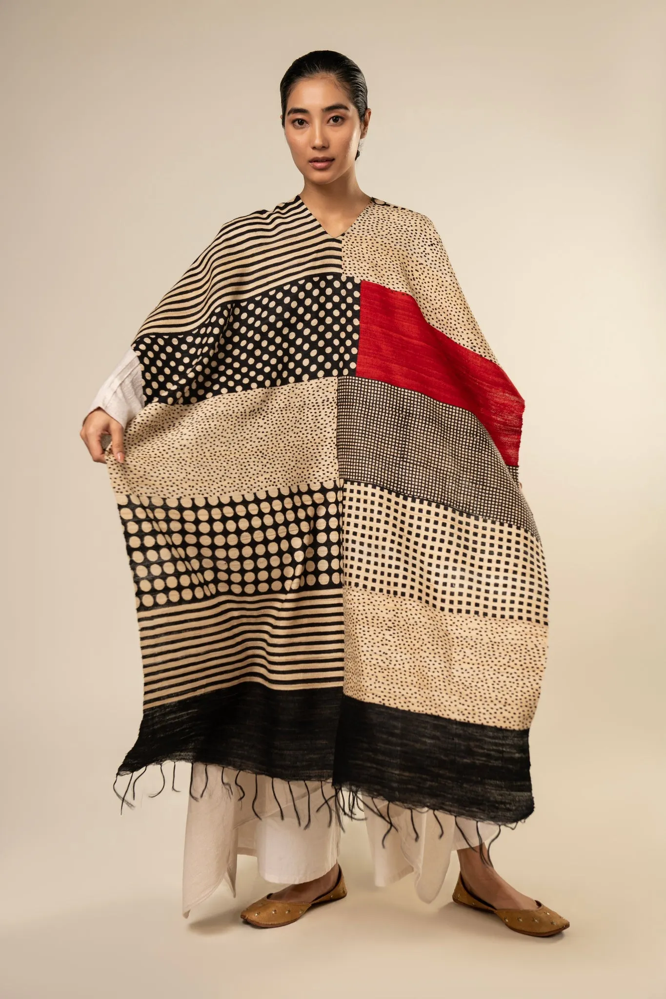 Amalgamation Tussar Peace Silk 3 in 1 Cape