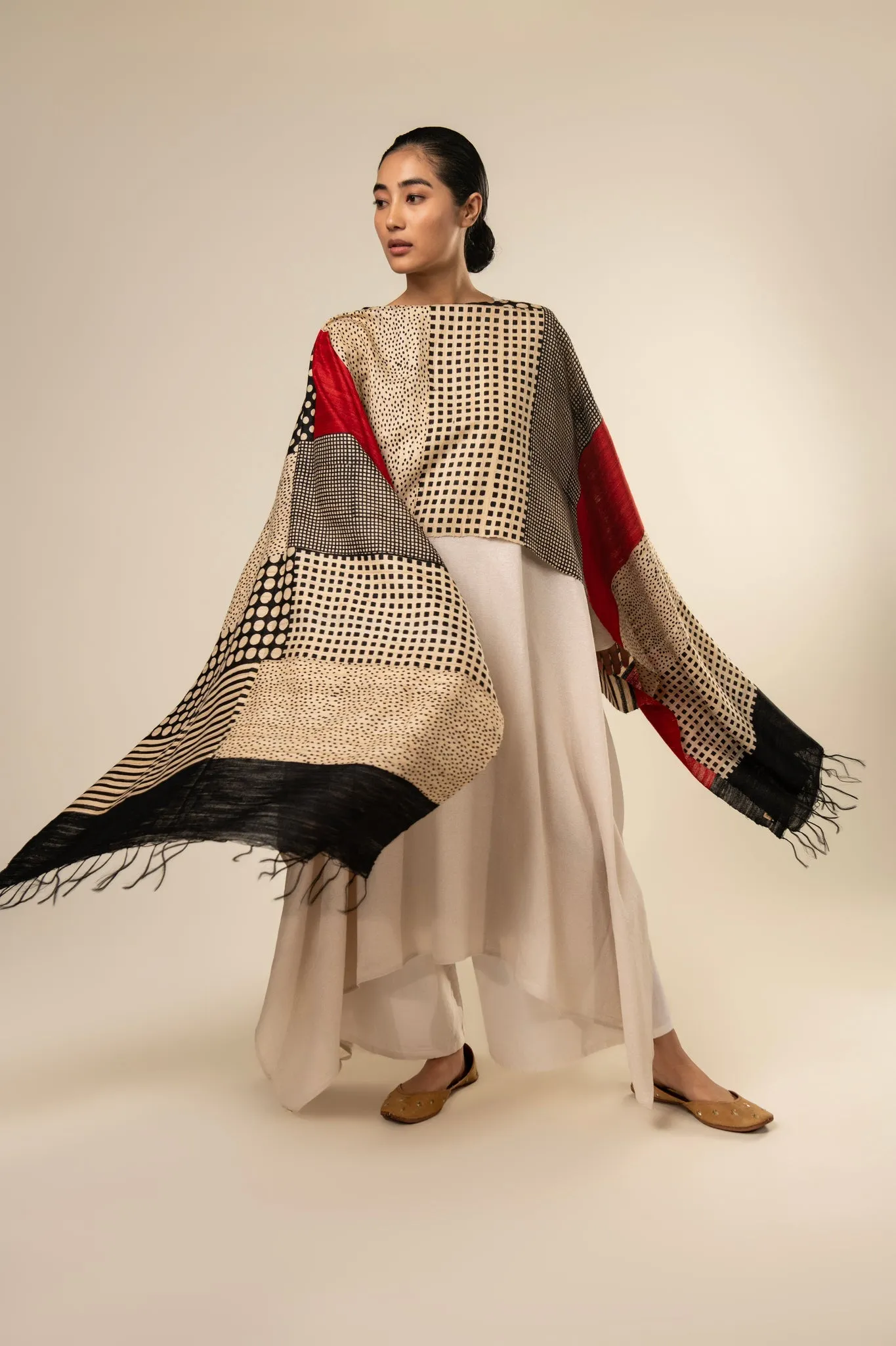 Amalgamation Tussar Peace Silk 3 in 1 Cape