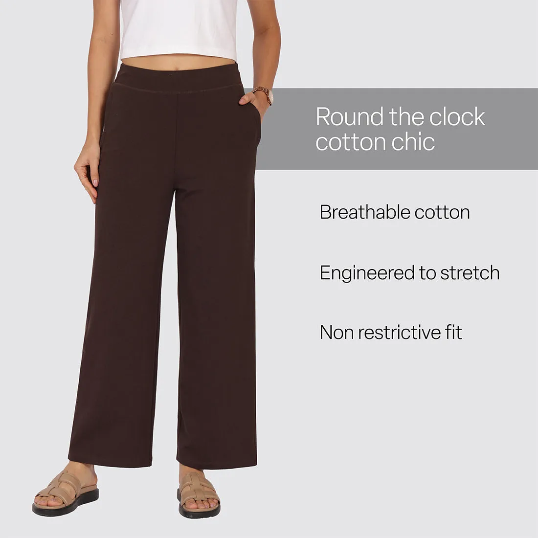 AM:PM Cotton Wide Legged Pants Tall