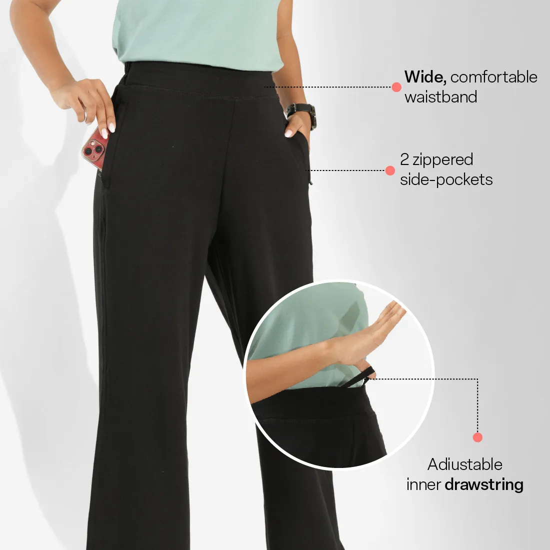 AM:PM Cotton Wide Legged Pants Tall