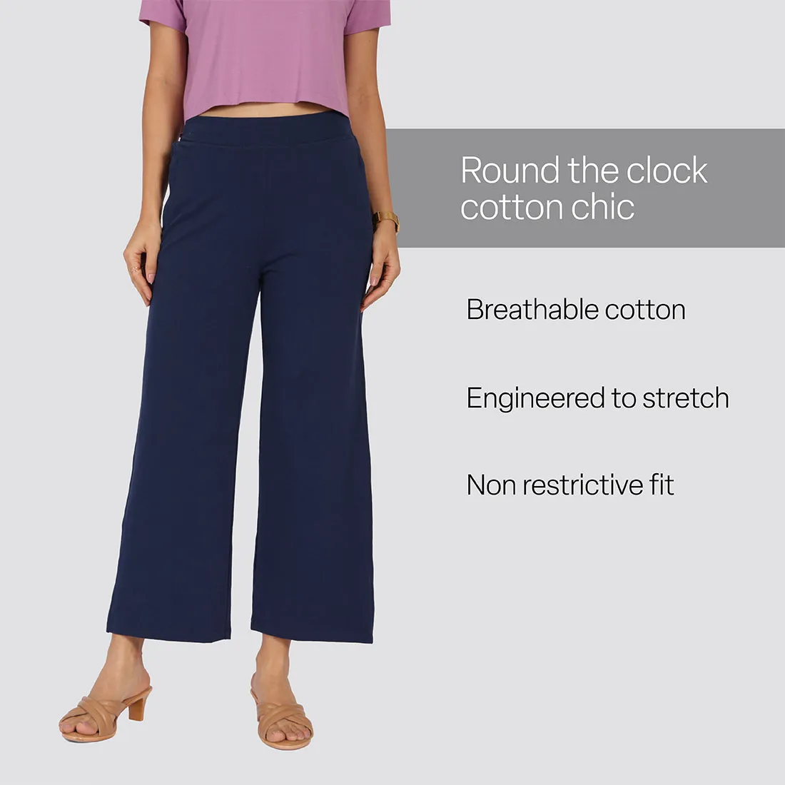 AM:PM Cotton Wide Legged Pants Tall