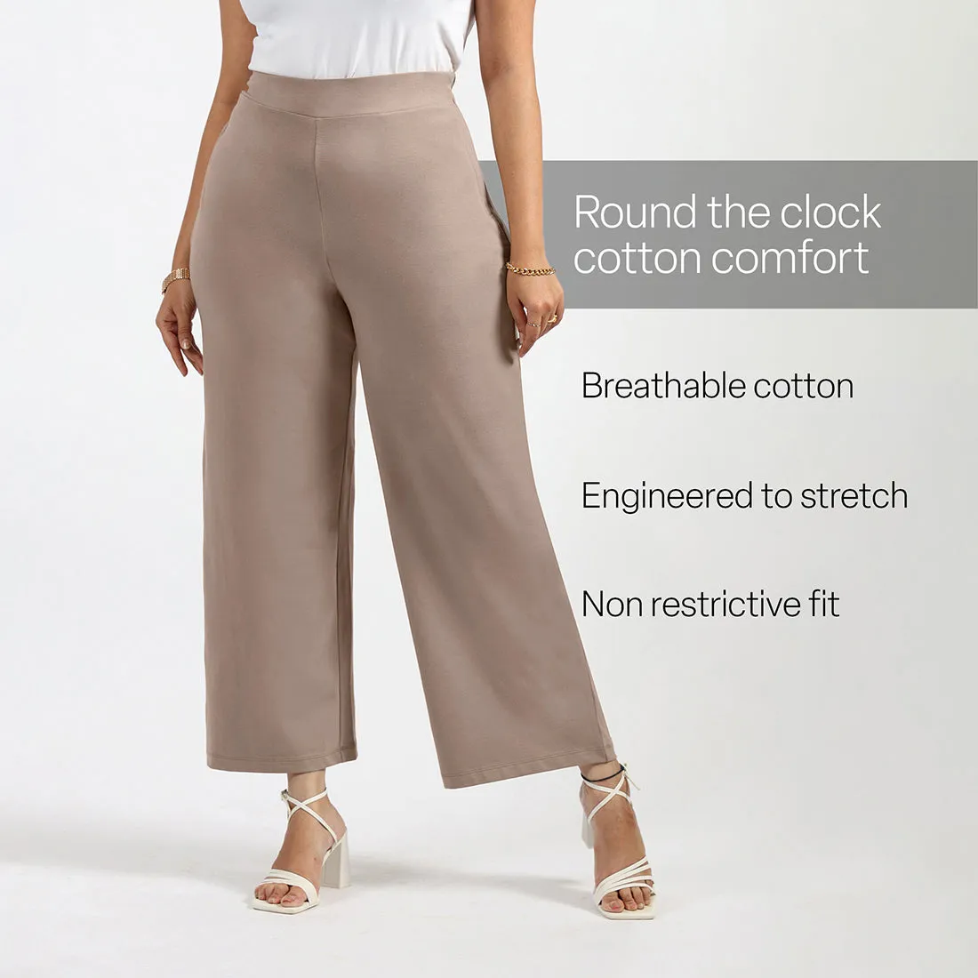 AM:PM Cotton Wide Legged Pants Tall