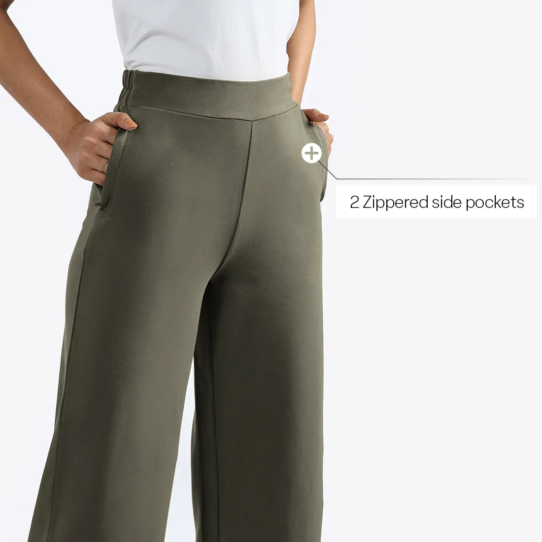 AM:PM Cotton Wide Legged Pants Tall