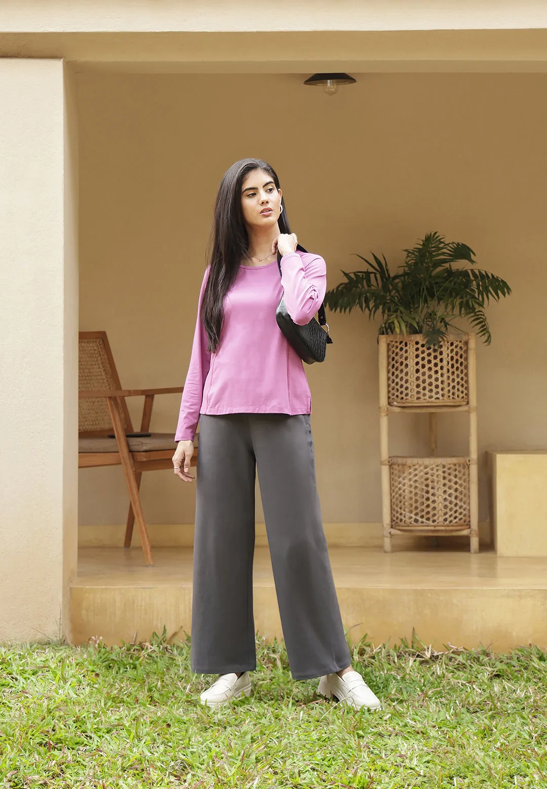 AM:PM Cotton Wide Legged Pants Tall