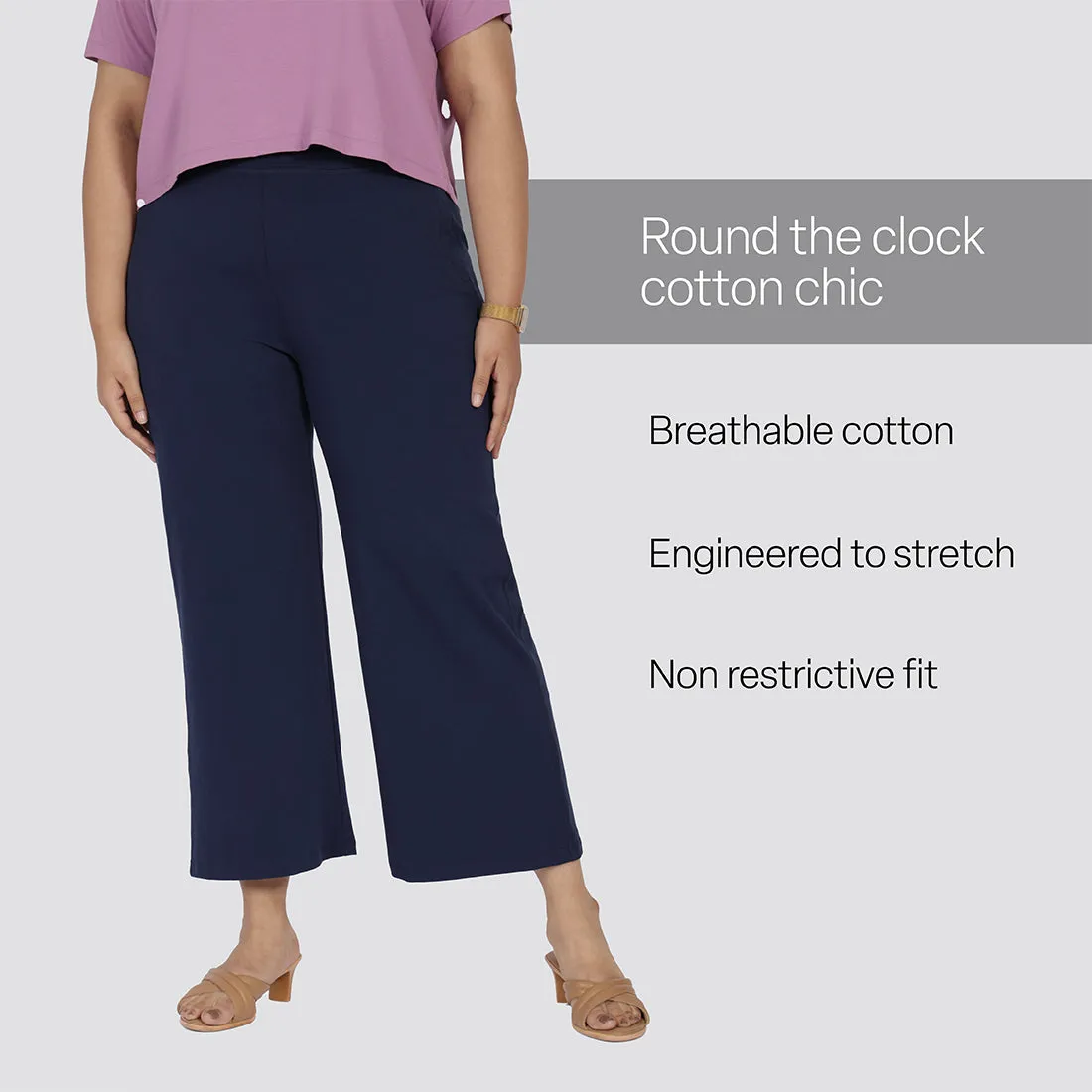 AM:PM Cotton Wide Legged Pants Tall