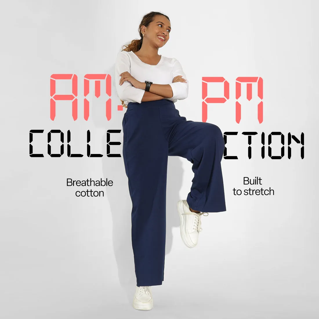 AM:PM Cotton Wide Legged Pants Tall