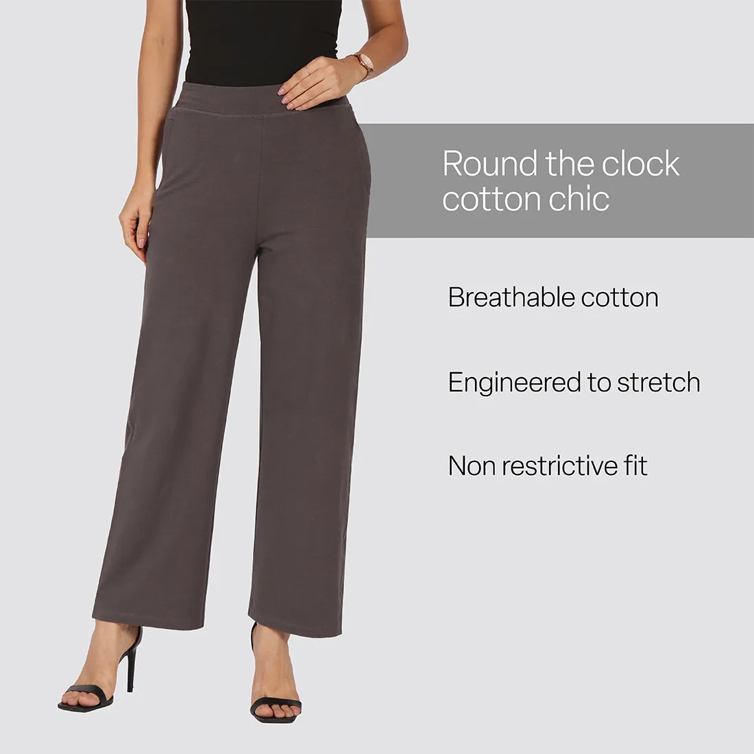 AM:PM Cotton Wide Legged Pants Tall