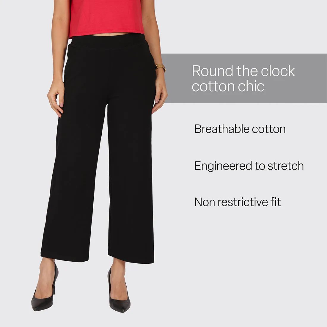 AM:PM Cotton Wide Legged Pants Tall