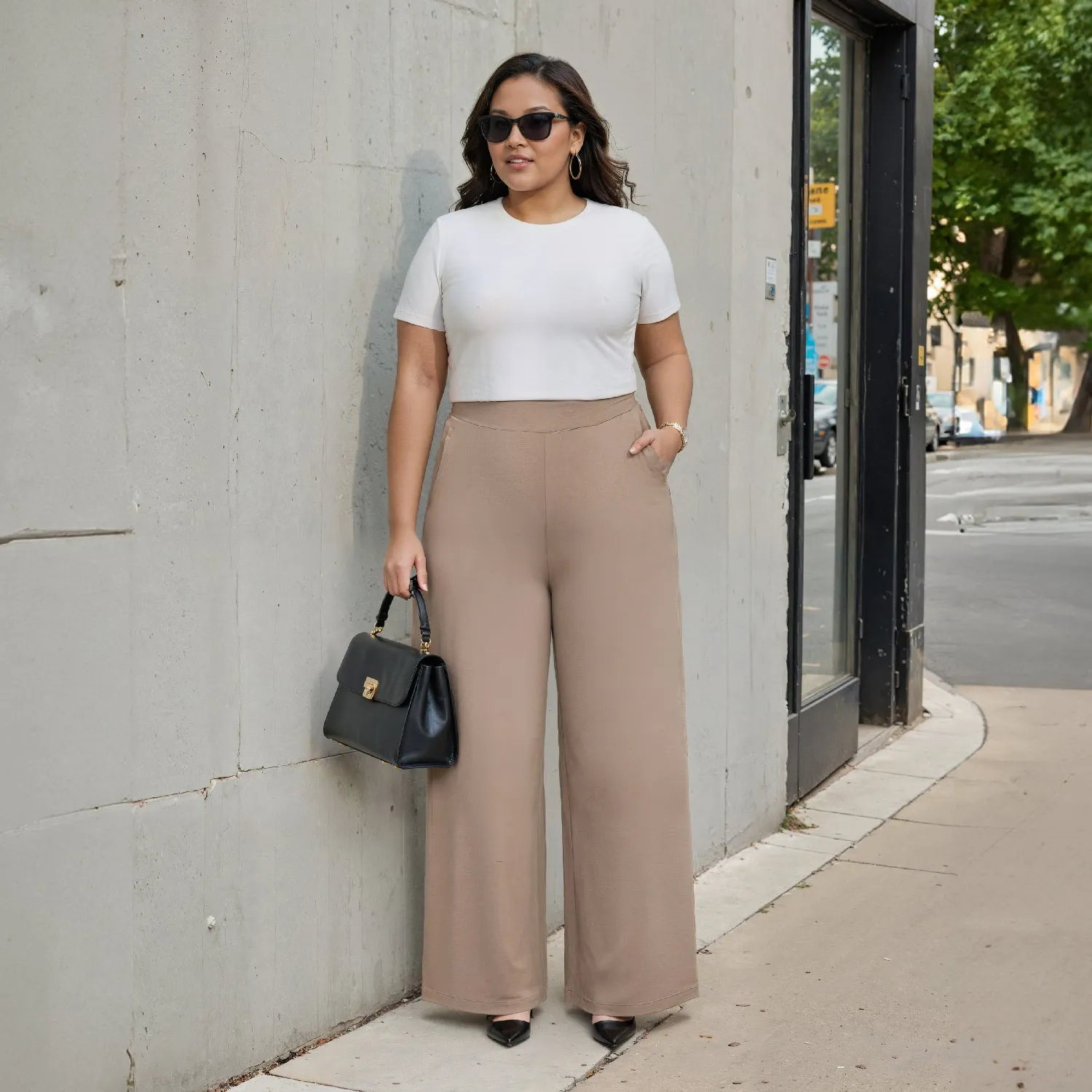 AM:PM Cotton Wide Legged Pants Tall