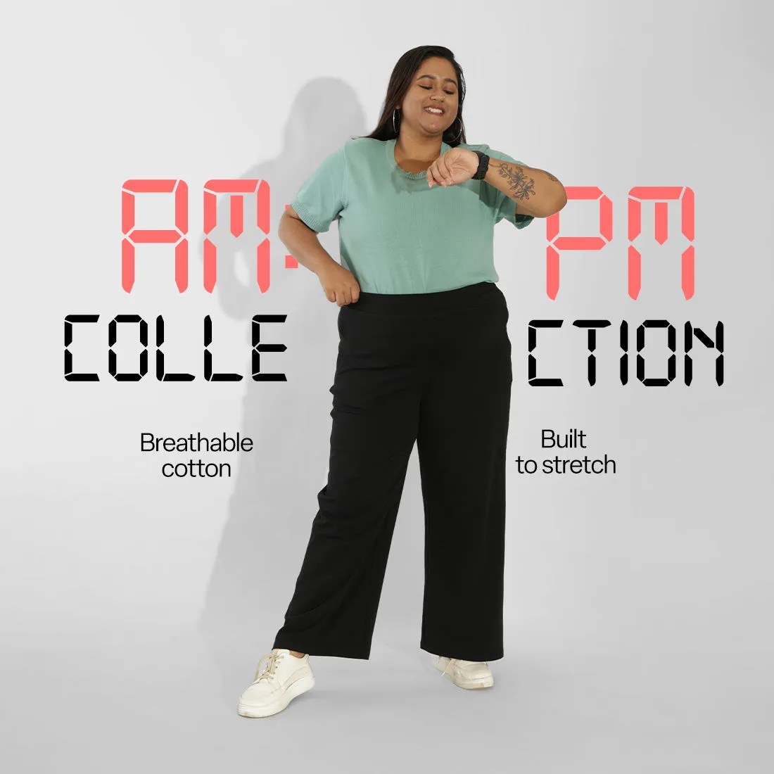 AM:PM Cotton Wide Legged Pants Tall