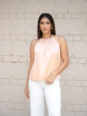 Back Tie-Up Satin Top