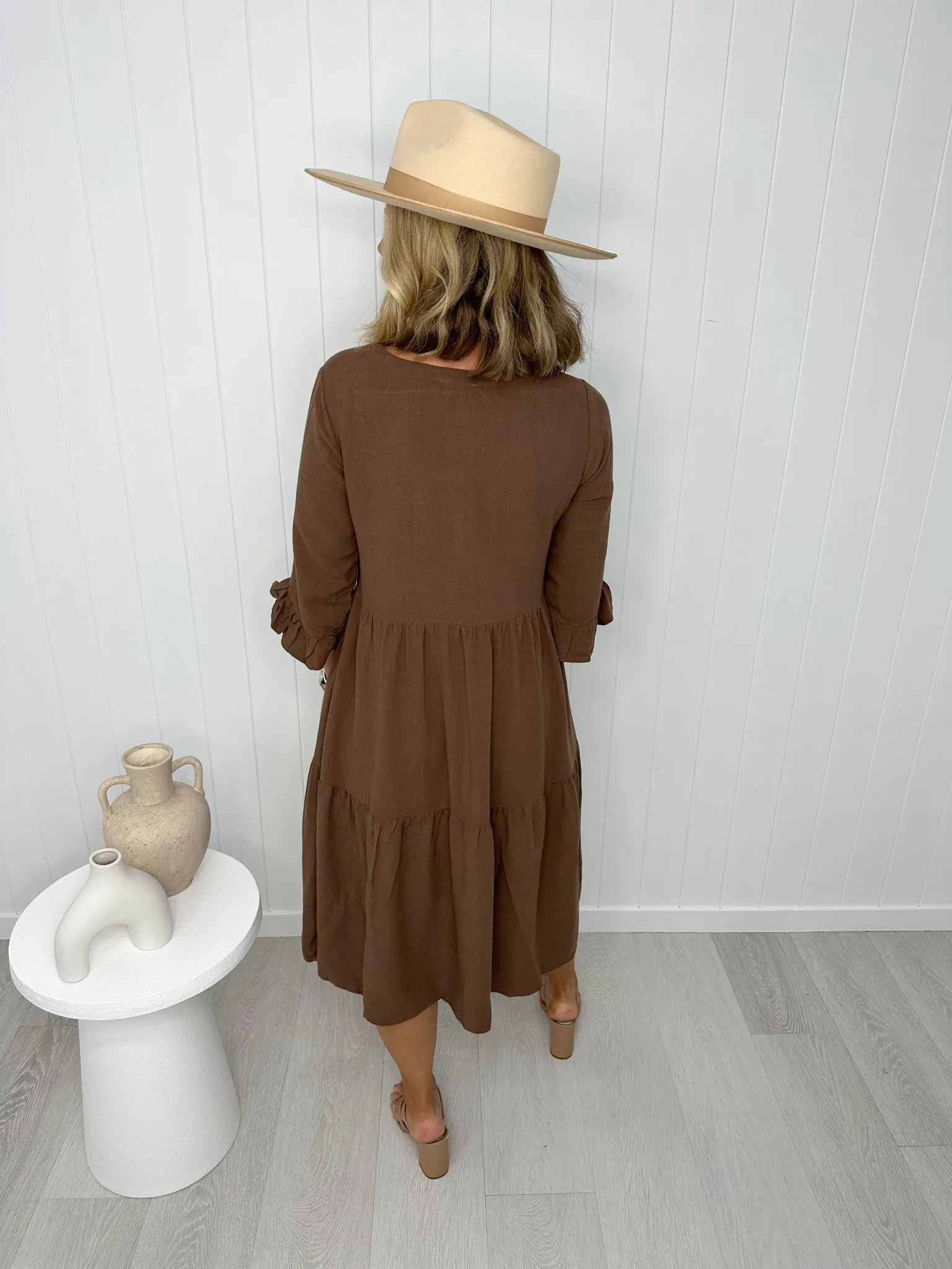 Bailey Midi Dress -Chocolate