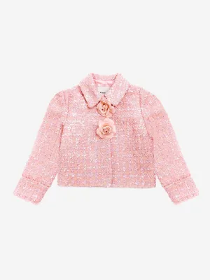 BCBG Girls Rose Tweed Jacket in Pink