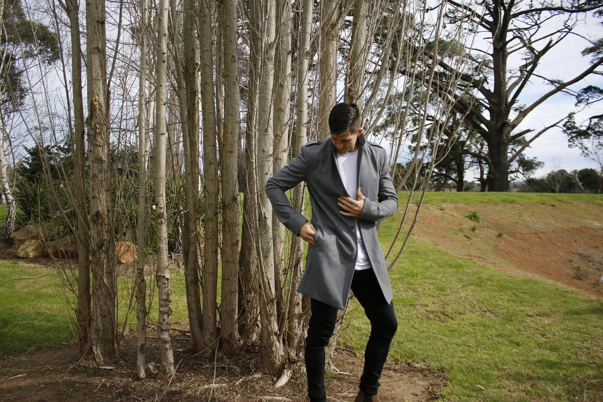 Beau Wool Coat - Charcoal