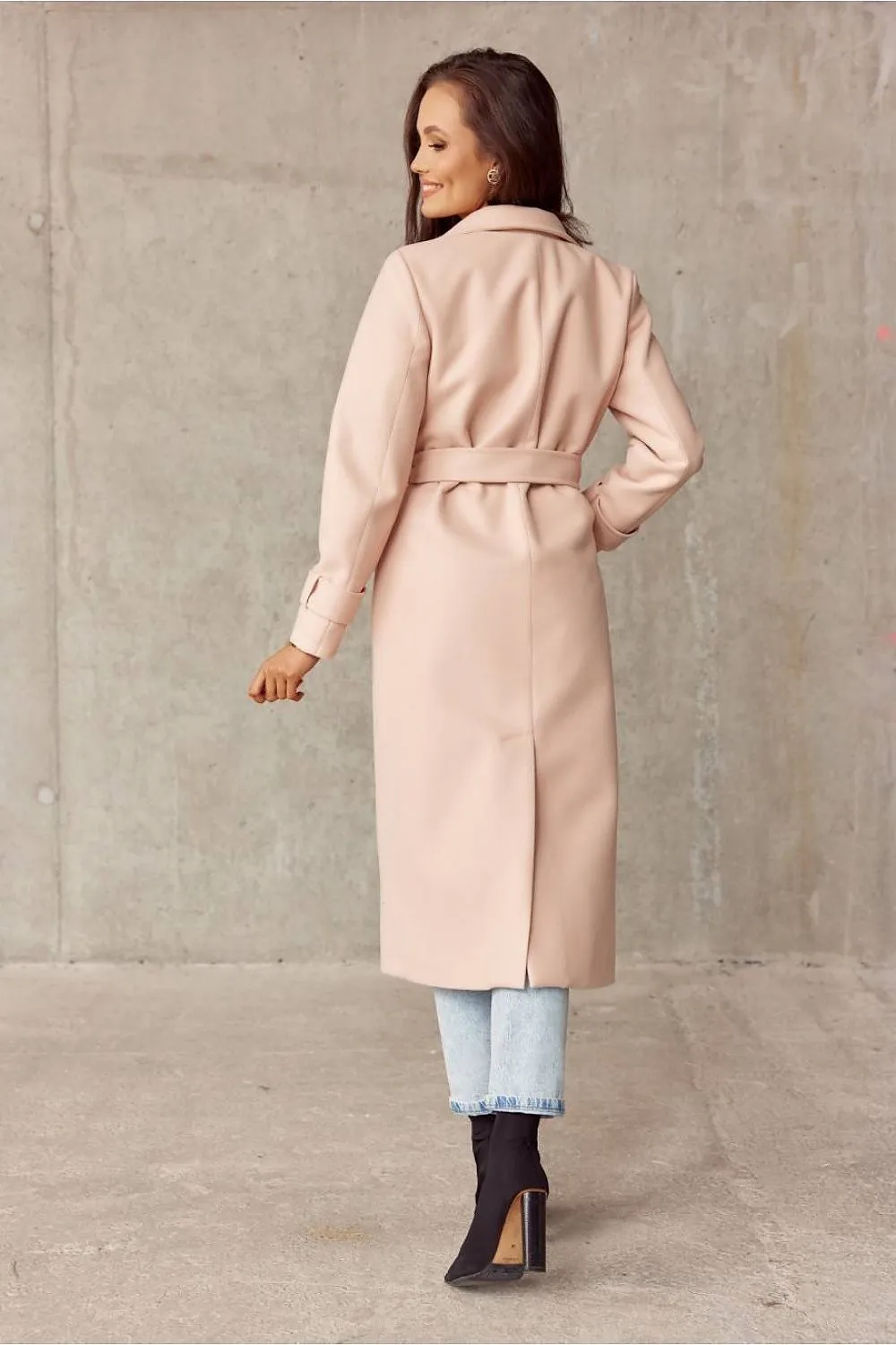 Belted Tiered Wool Outercoat