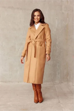 Belted Tiered Wool Outercoat