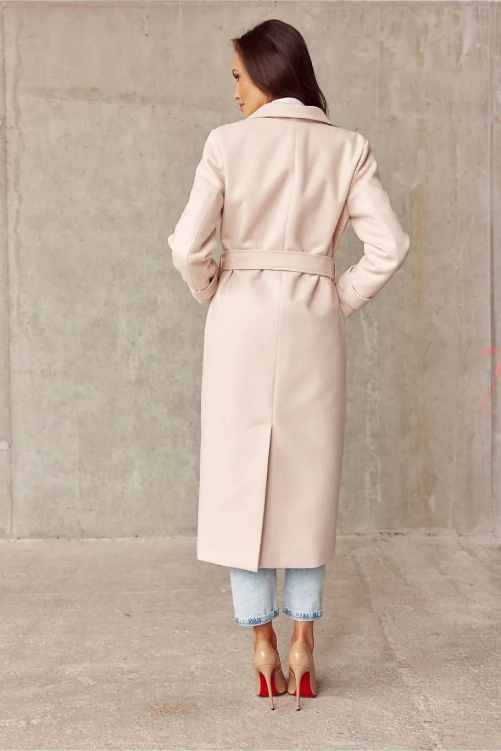 Belted Tiered Wool Outercoat
