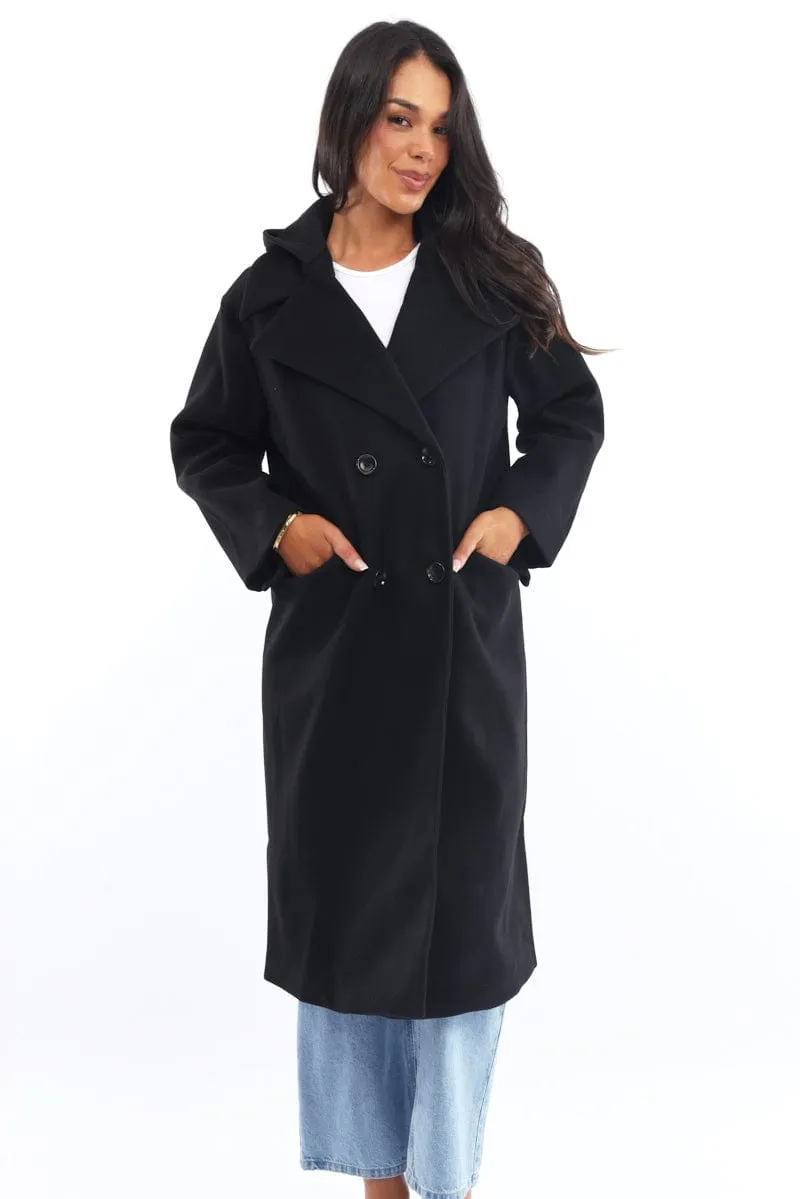 Black Coat Jersey Hood Insert