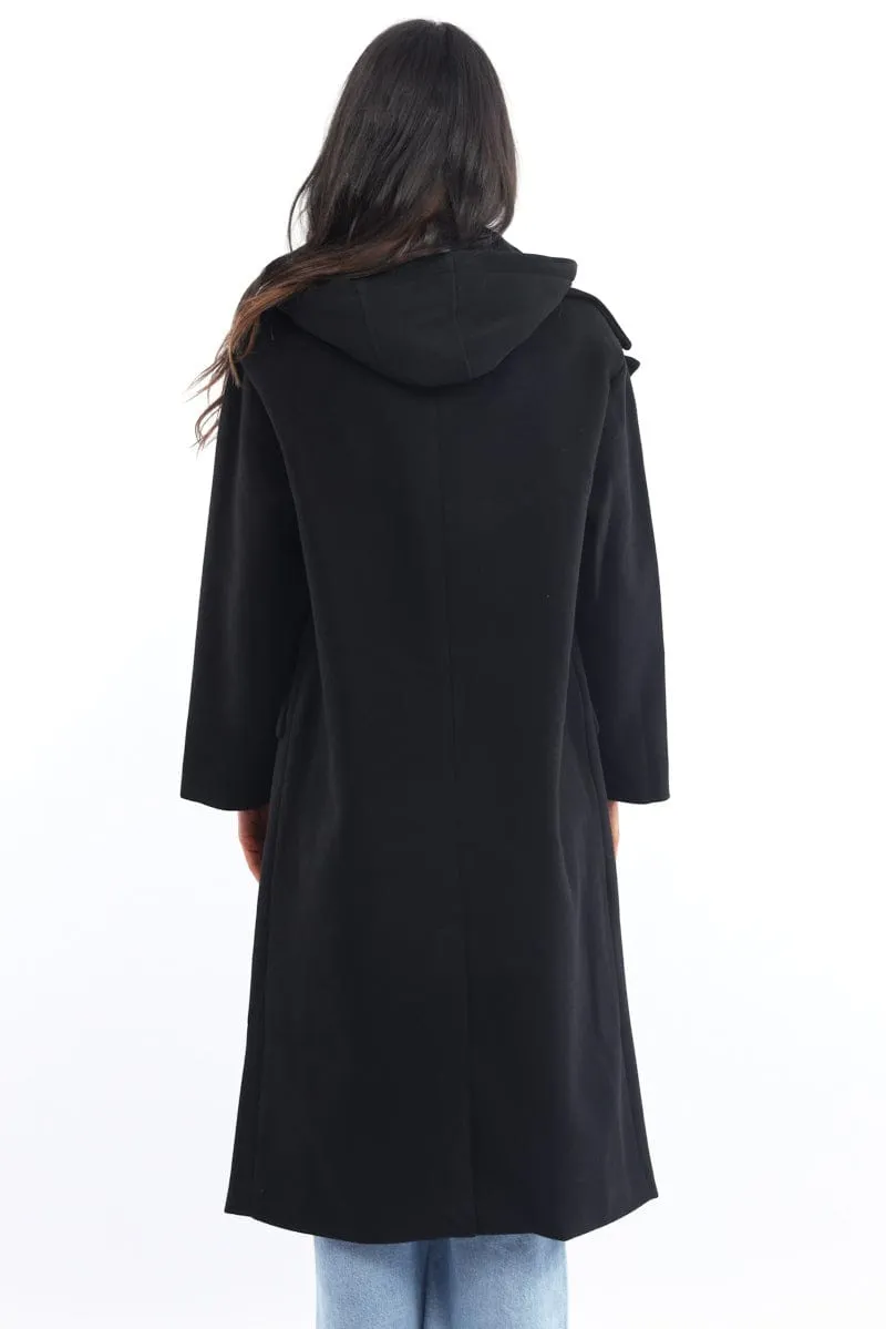 Black Coat Jersey Hood Insert