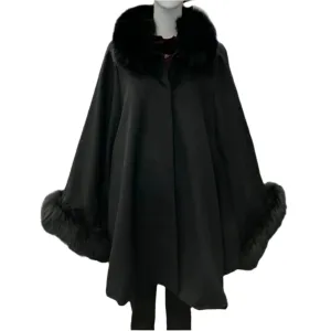 Black Fox Fur Cape