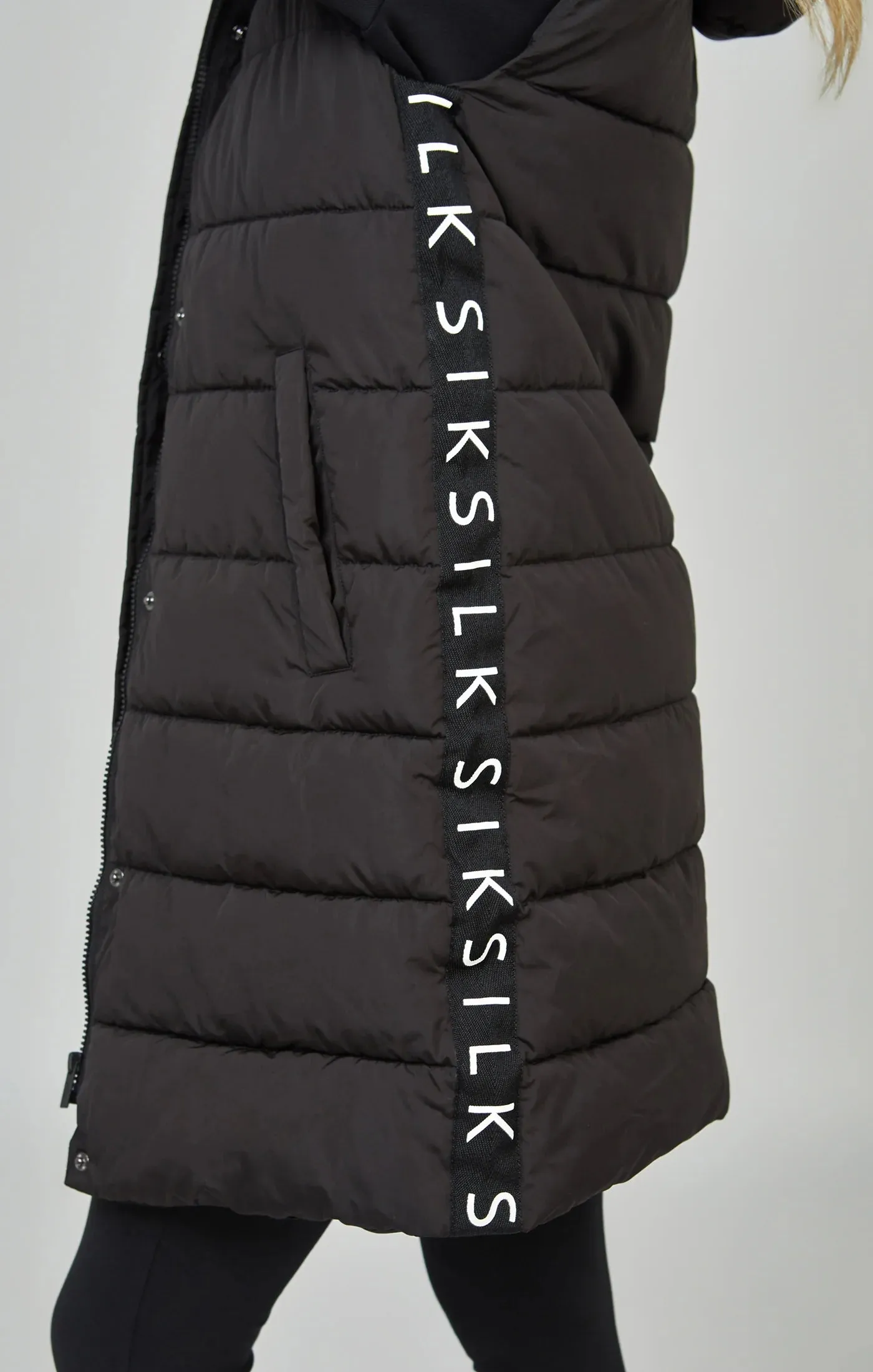 Black Longline Gilet