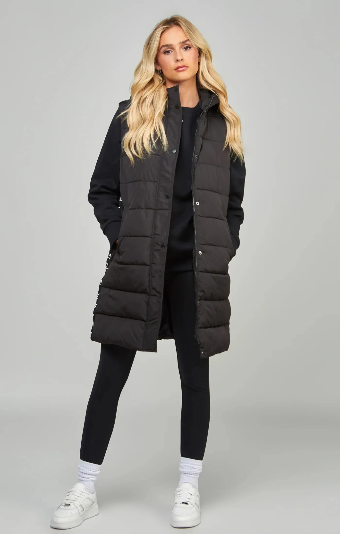 Black Longline Gilet