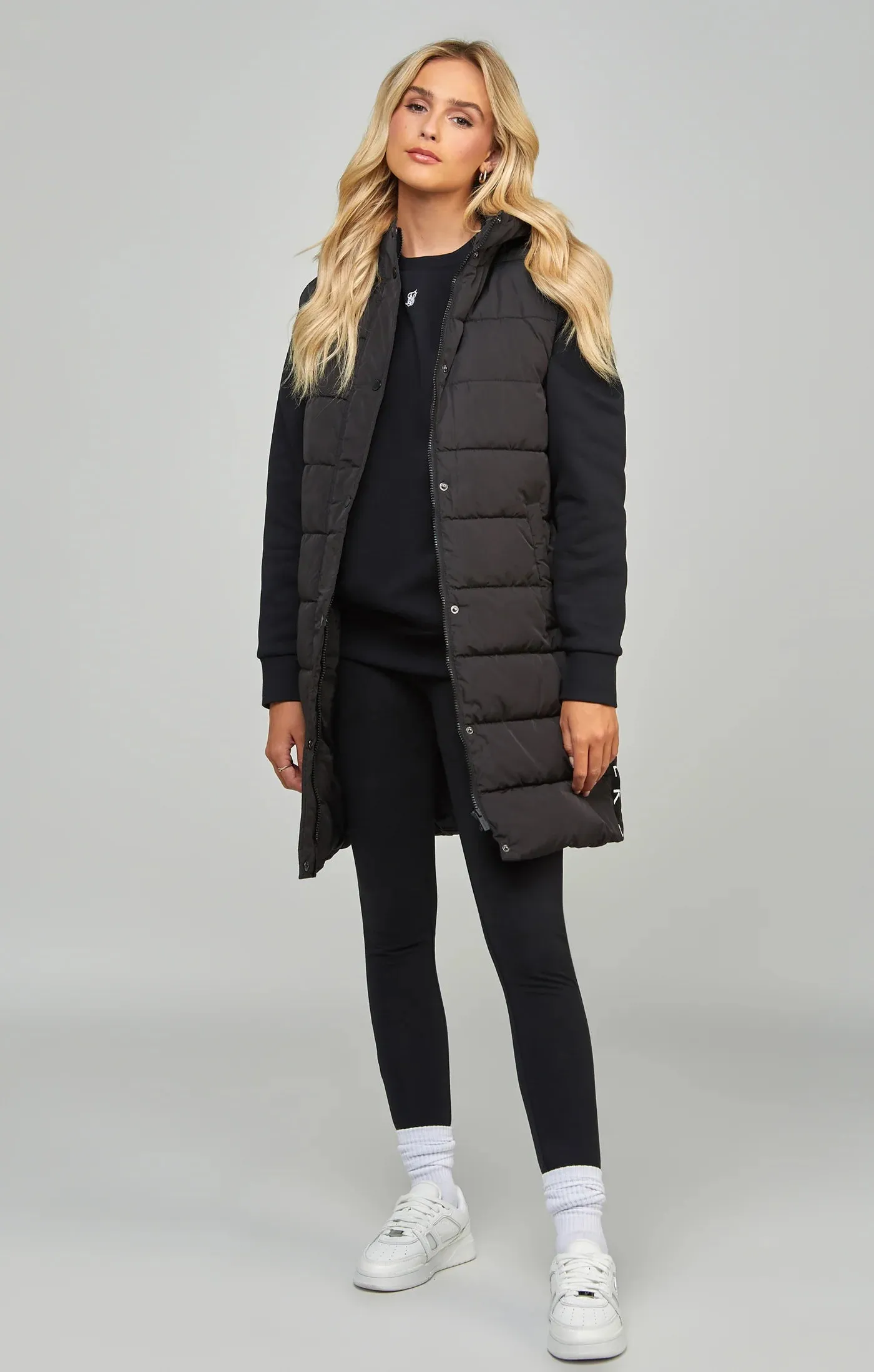 Black Longline Gilet