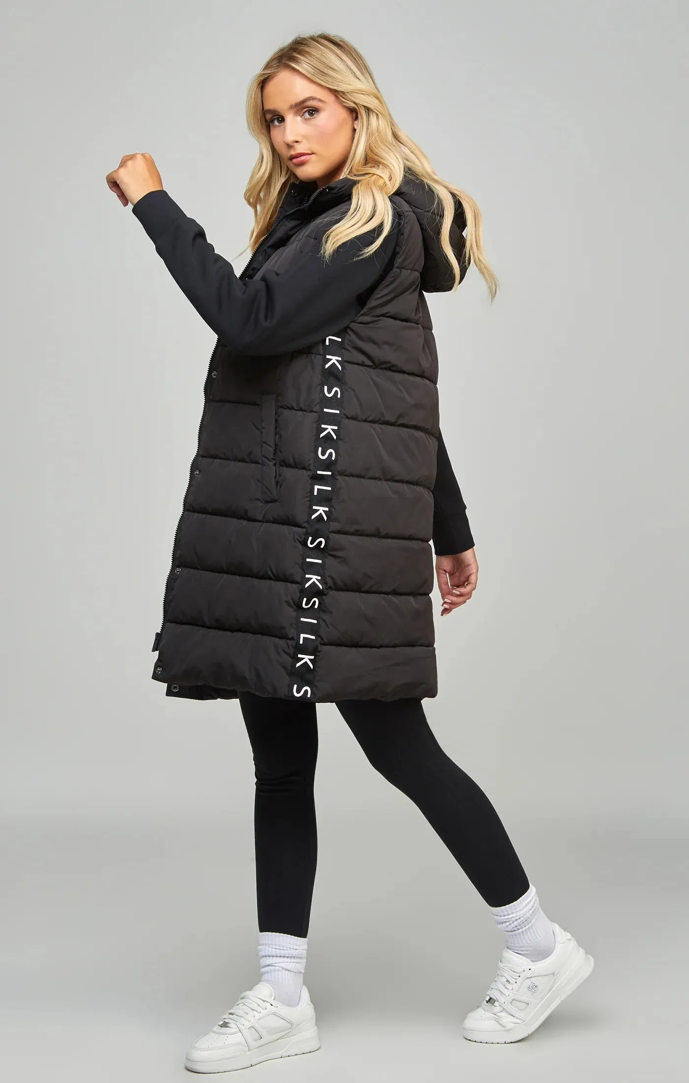 Black Longline Gilet
