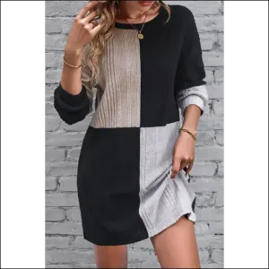 Black Ribbed Color Block Dress: Dangerously Cute 🖤 Needful Things