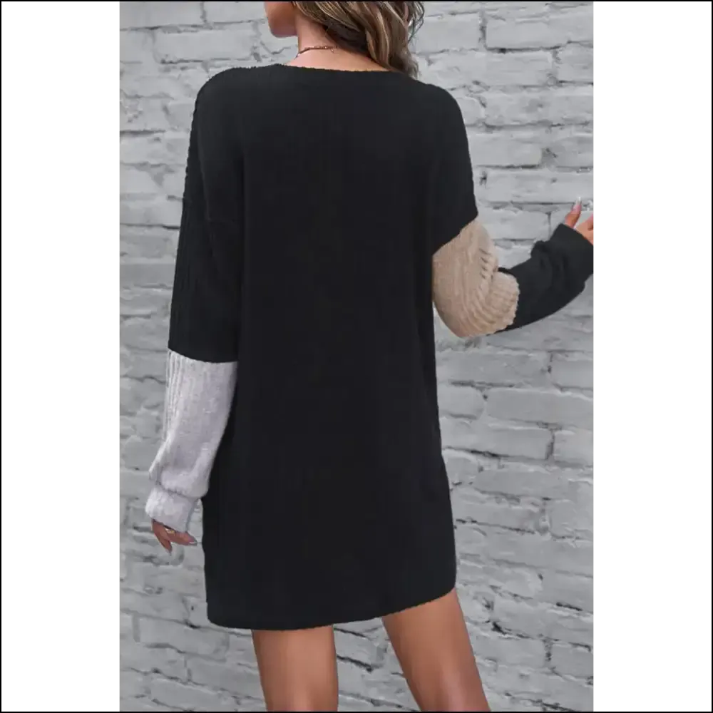 Black Ribbed Color Block Dress: Dangerously Cute 🖤 Needful Things